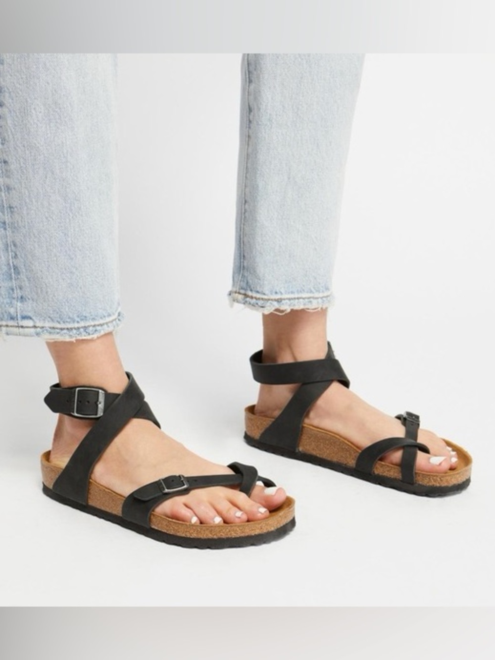 Women’s BIRKENSTOCK black Yara sandals- Size 38